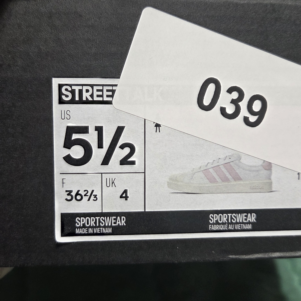 adidas White Sneakers with Light Pink Stripes - Picture 4 of 4